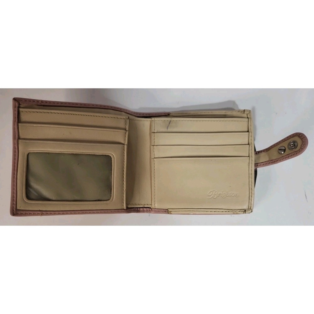 Vintage Brighton Pink Soft Leather Wallet BillFold Organizer Heart Change Pouch - Picture 3 of 15